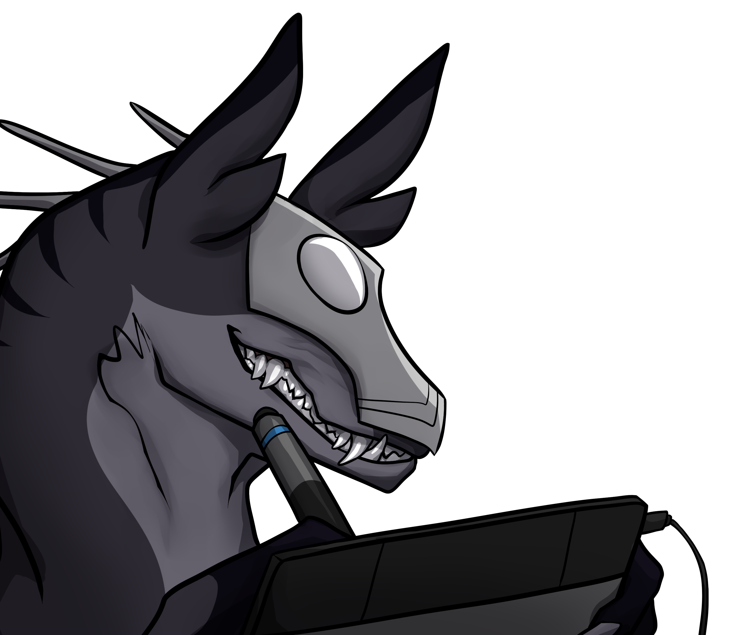 icon of a creature using a drawing tablet