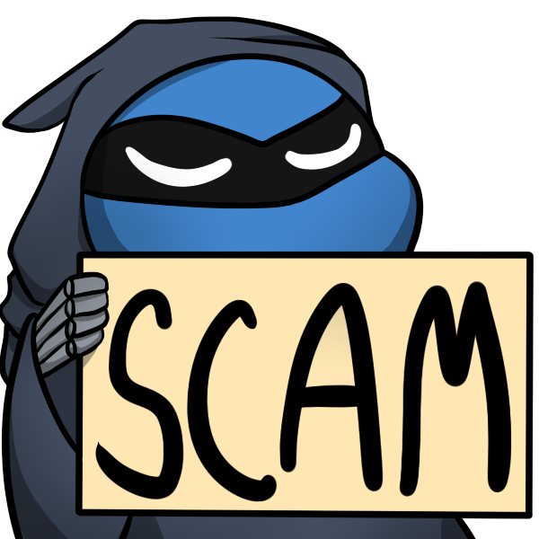 blue grim reaper calling this a scam