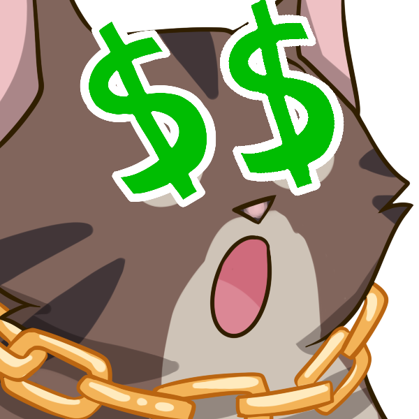 cat millionaire sees dollar signs